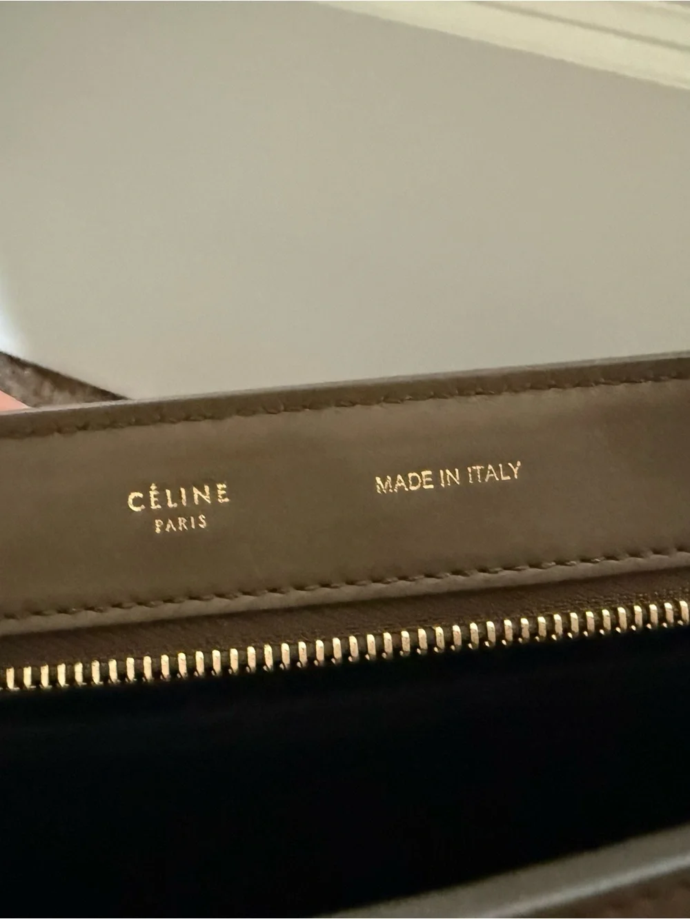 Céline Two-Tone Leather Top-Handle Bag in Black and Brown